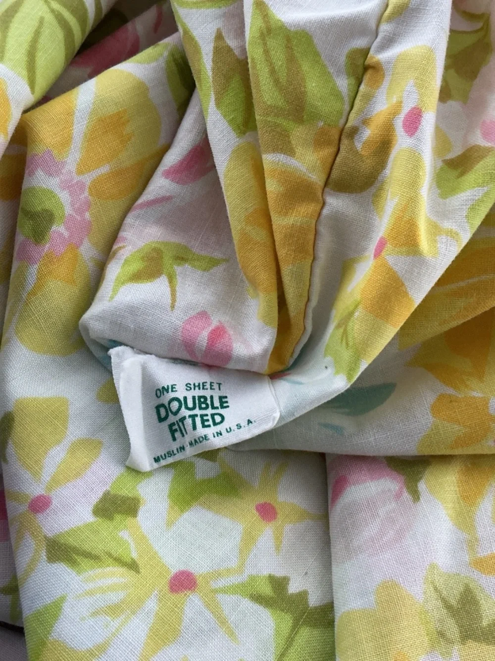 Vintage Fitted Sheet and Pillow Case